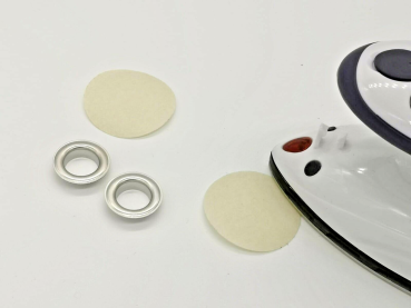 Knopfloch Verstärker groß aufbügelbar für große Ösen Druckknöpfe 40mm (25 Dots)